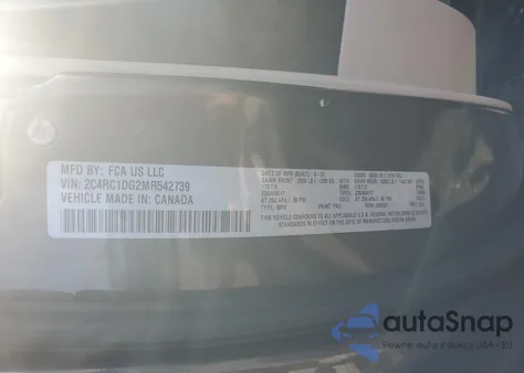 2021 Chrysler Voyager Lxi from USA, damaged, VIN 2C4RC1DG2MR542739